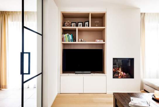 tv meubel met ingewerkte haard 1