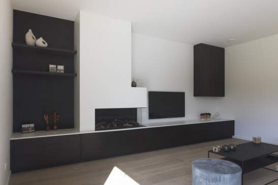 tv meubel op maat met haard 1