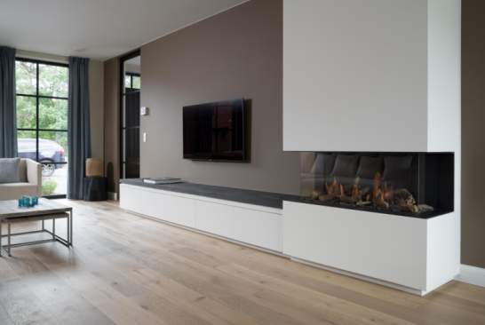 tv meubel op maat met ingewerkte haard